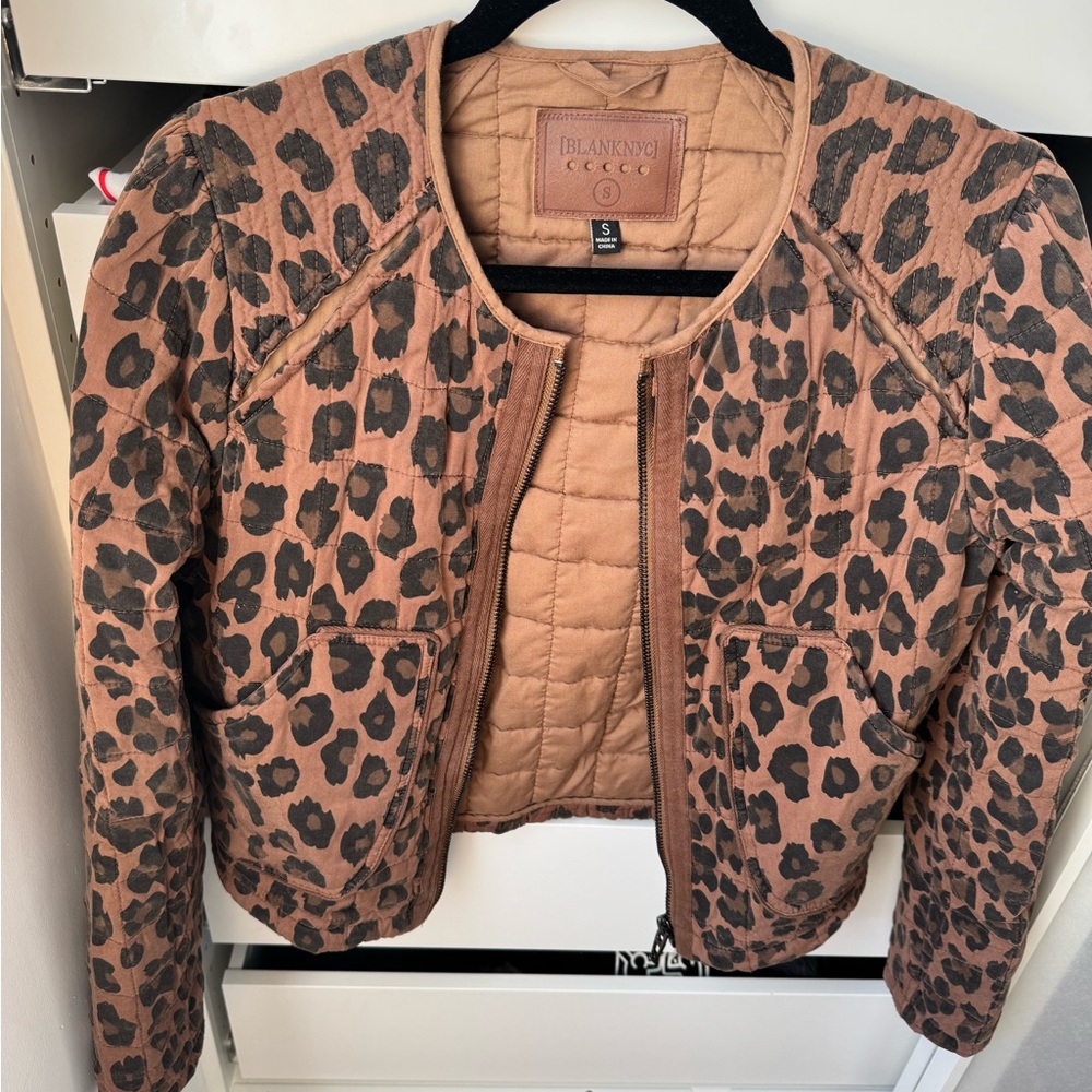 Blank NYC Women's Animal Print Bomber Jacket